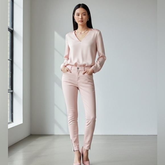 American Rag light pink Straight Pants with ankle zipper size 11 juniors - Picture 12 of 12